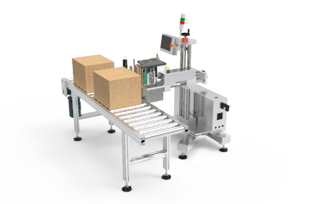 轉角在線打印貼標機