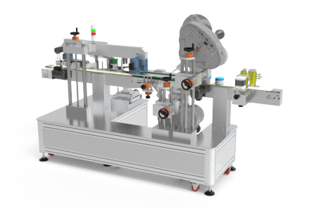翻蓋盒子上下面不干膠貼標機