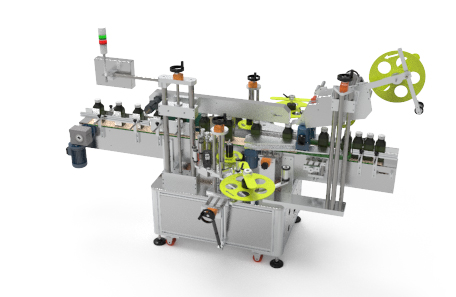 蓄電池平側(cè)面不干膠貼標(biāo)機