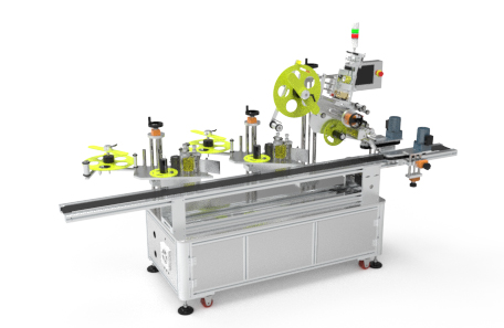 瓶子頂部及側面不干膠貼標機